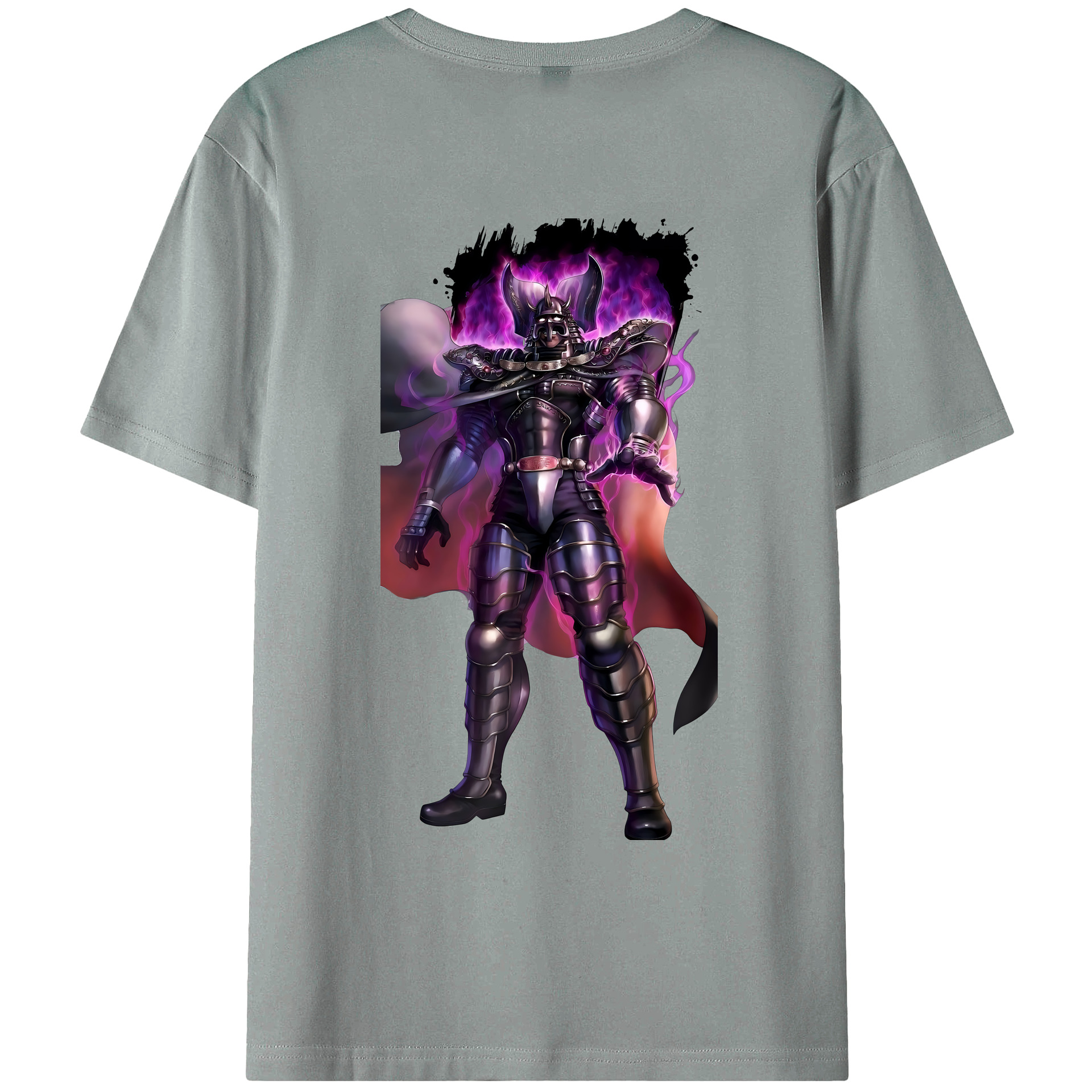 （画像用） 北斗の拳 Fist of the North Star 綿100％ メンズ半袖Tシャツ（バックプリント） 通気性